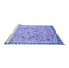 Sideview of Machine Washable Oriental Blue Modern Rug, wshabs2640blu