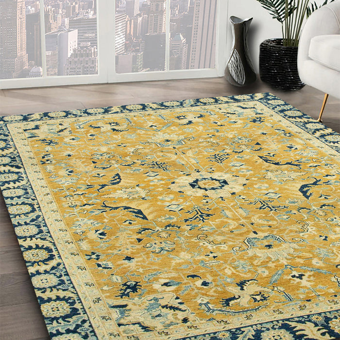 Machine Washable Abstract Brown Rug in a Family Room, wshabs2640