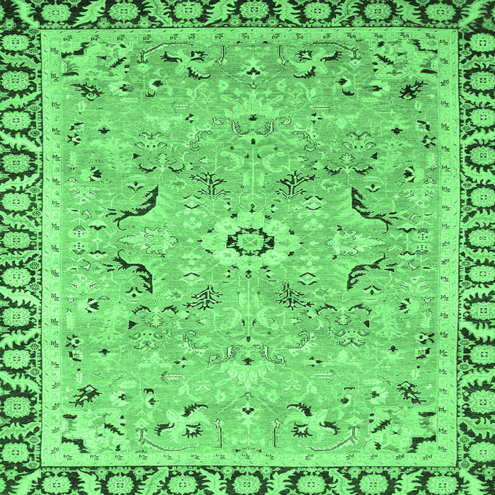 Square Oriental Emerald Green Modern Rug, abs2640emgrn