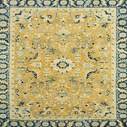 Square Abstract Brown Oriental Rug, abs2640