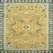 Square Abstract Brown Oriental Rug, abs2640