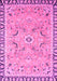 Machine Washable Oriental Pink Modern Rug, wshabs2640pnk