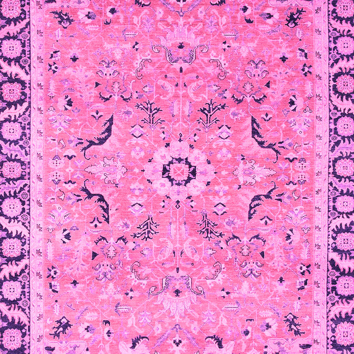 Machine Washable Oriental Pink Modern Rug, wshabs2640pnk