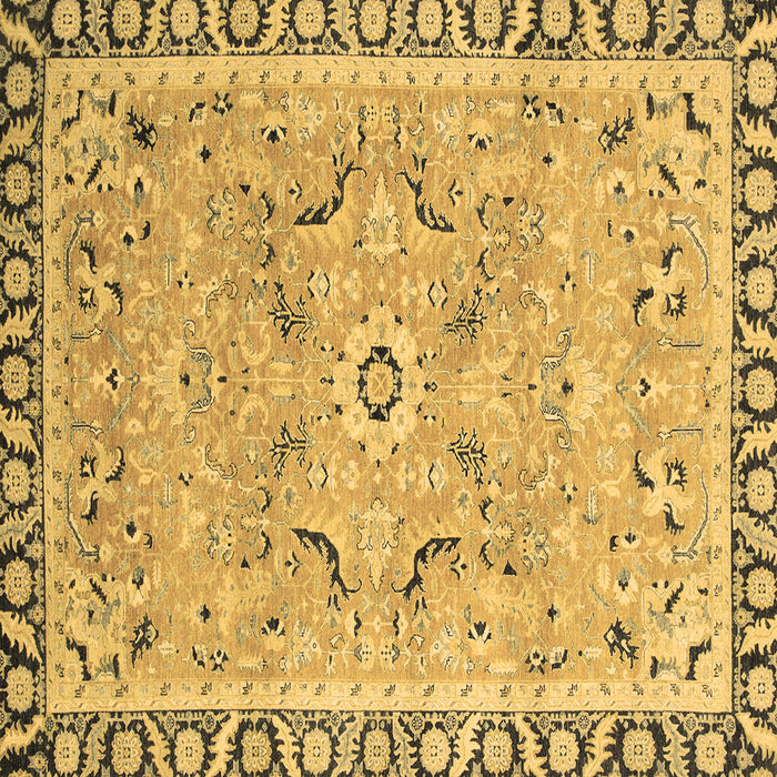 Square Oriental Brown Modern Rug, abs2640brn