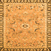 Square Machine Washable Oriental Orange Modern Area Rugs, wshabs2640org