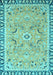 Machine Washable Oriental Light Blue Modern Rug, wshabs2640lblu