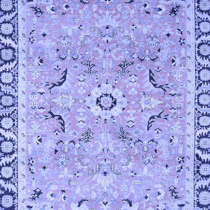 Machine Washable Oriental Blue Modern Rug, wshabs2640blu