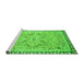 Sideview of Machine Washable Oriental Green Modern Area Rugs, wshabs2640grn