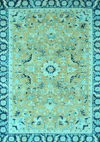 Oriental Light Blue Modern Rug, abs2640lblu