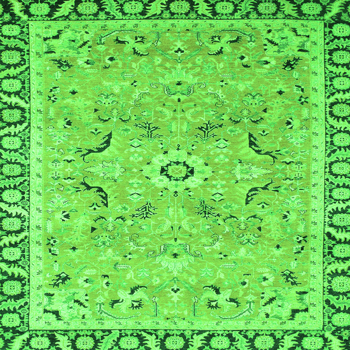 Square Oriental Green Modern Rug, abs2640grn