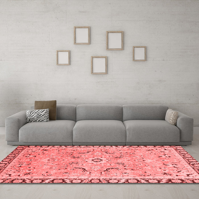 Modern Red Washable Rugs