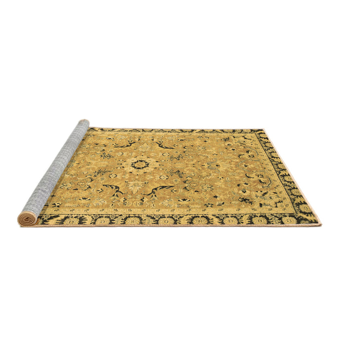Sideview of Machine Washable Oriental Brown Modern Rug, wshabs2640brn