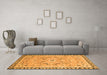 Machine Washable Oriental Orange Modern Area Rugs in a Living Room, wshabs2640org