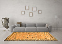 Machine Washable Oriental Orange Modern Rug, wshabs2640org