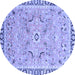 Round Oriental Blue Modern Rug, abs2640blu