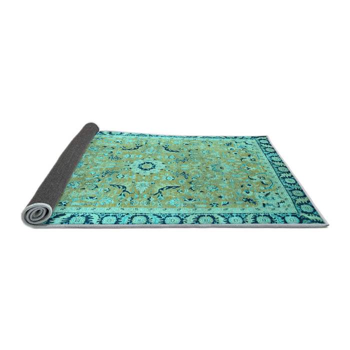 Sideview of Oriental Light Blue Modern Rug, abs2640lblu
