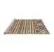Sideview of Machine Washable Abstract Chestnut Brown Rug, wshabs2641