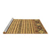 Sideview of Machine Washable Oriental Brown Modern Rug, wshabs2641brn