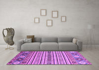 Machine Washable Oriental Purple Modern Rug, wshabs2641pur