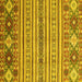 Square Oriental Yellow Modern Rug, abs2641yw