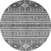 Round Oriental Gray Modern Rug, abs2641gry