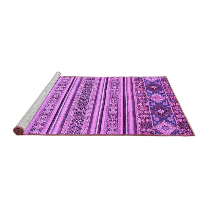 Sideview of Machine Washable Oriental Purple Modern Area Rugs, wshabs2641pur