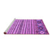 Sideview of Machine Washable Oriental Purple Modern Area Rugs, wshabs2641pur