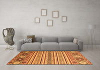 Machine Washable Oriental Orange Modern Rug, wshabs2641org