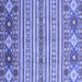 Square Machine Washable Oriental Blue Modern Rug, wshabs2641blu