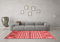 Machine Washable Oriental Red Modern Rug, wshabs2641red