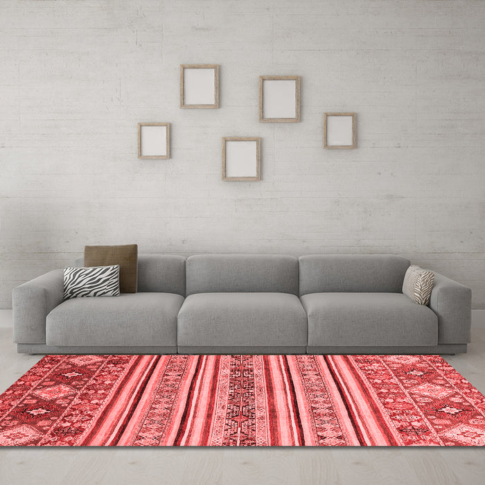 Modern Red Washable Rugs