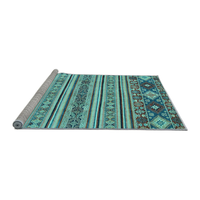 Sideview of Machine Washable Oriental Light Blue Modern Rug, wshabs2641lblu