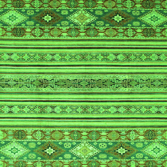 Square Oriental Green Modern Rug, abs2641grn