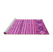 Sideview of Machine Washable Oriental Pink Modern Rug, wshabs2641pnk