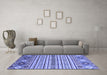 Machine Washable Oriental Blue Modern Rug in a Living Room, wshabs2641blu