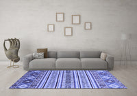 Machine Washable Oriental Blue Modern Rug, wshabs2641blu