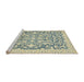Sideview of Machine Washable Abstract Brown Gold Rug, wshabs2642