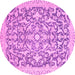 Round Oriental Pink Modern Rug, abs2642pnk