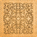 Square Oriental Orange Modern Rug, abs2642org