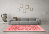 Machine Washable Oriental Red Modern Rug, wshabs2642red