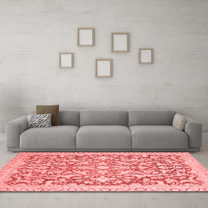 Modern Red Washable Rugs