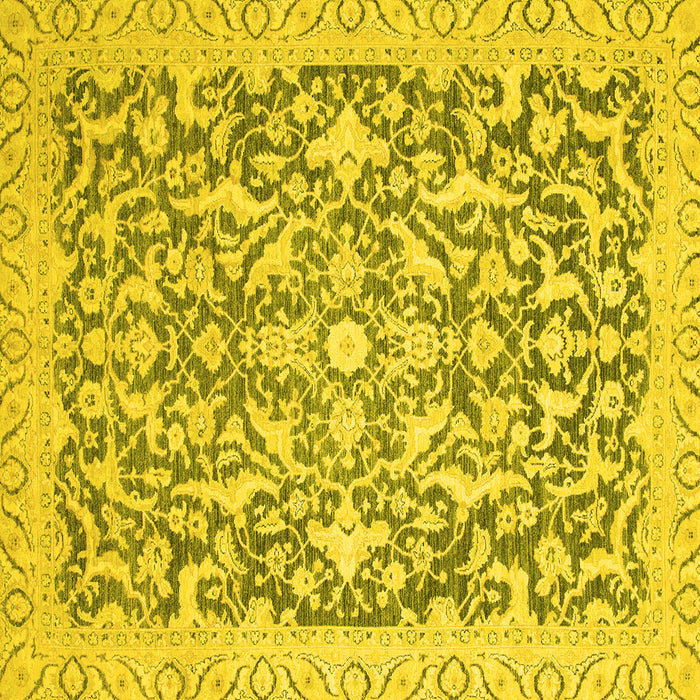 Square Oriental Yellow Modern Rug, abs2642yw