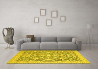 Machine Washable Oriental Yellow Modern Rug, wshabs2642yw