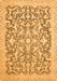 Machine Washable Oriental Orange Modern Area Rugs, wshabs2642org