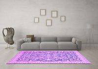 Machine Washable Oriental Purple Modern Rug, wshabs2642pur