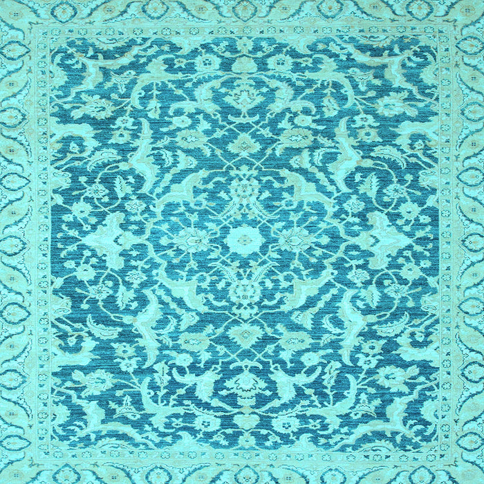Square Oriental Light Blue Modern Rug, abs2642lblu