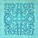 Square Oriental Light Blue Modern Rug, abs2642lblu