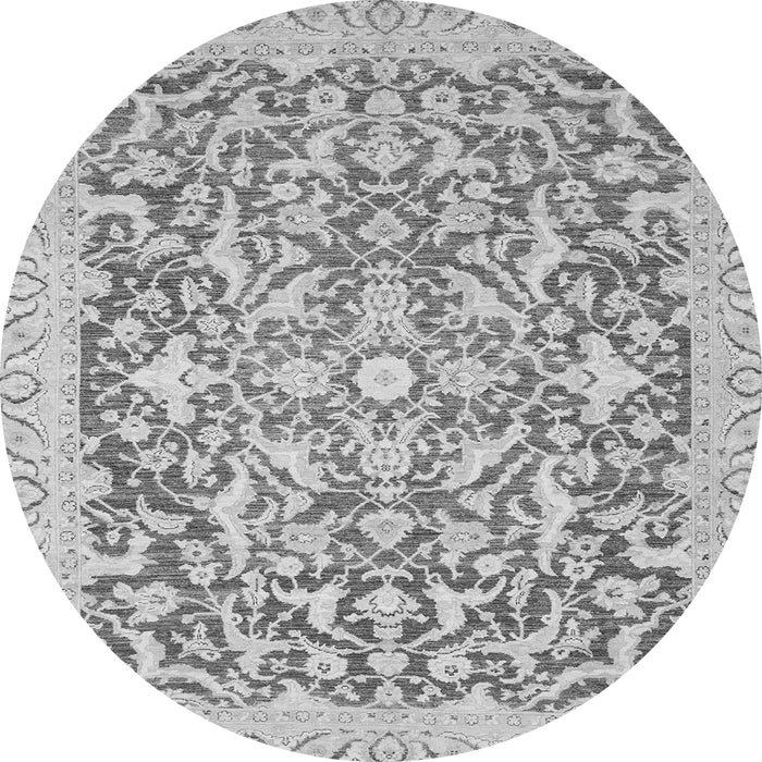 Round Oriental Gray Modern Rug, abs2642gry