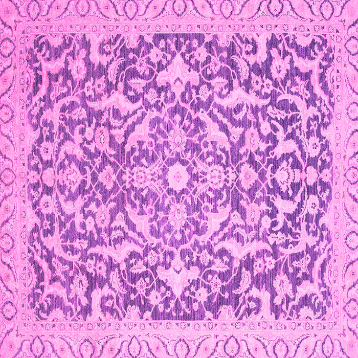 Square Machine Washable Oriental Pink Modern Rug, wshabs2642pnk