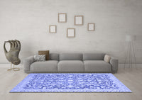 Machine Washable Oriental Blue Modern Rug, wshabs2642blu